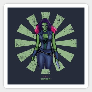 Gamora Retro Japanese Guardians Of The Galaxy Sticker